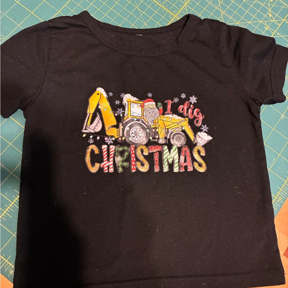 Old Navy Black Christmas Digger Tee